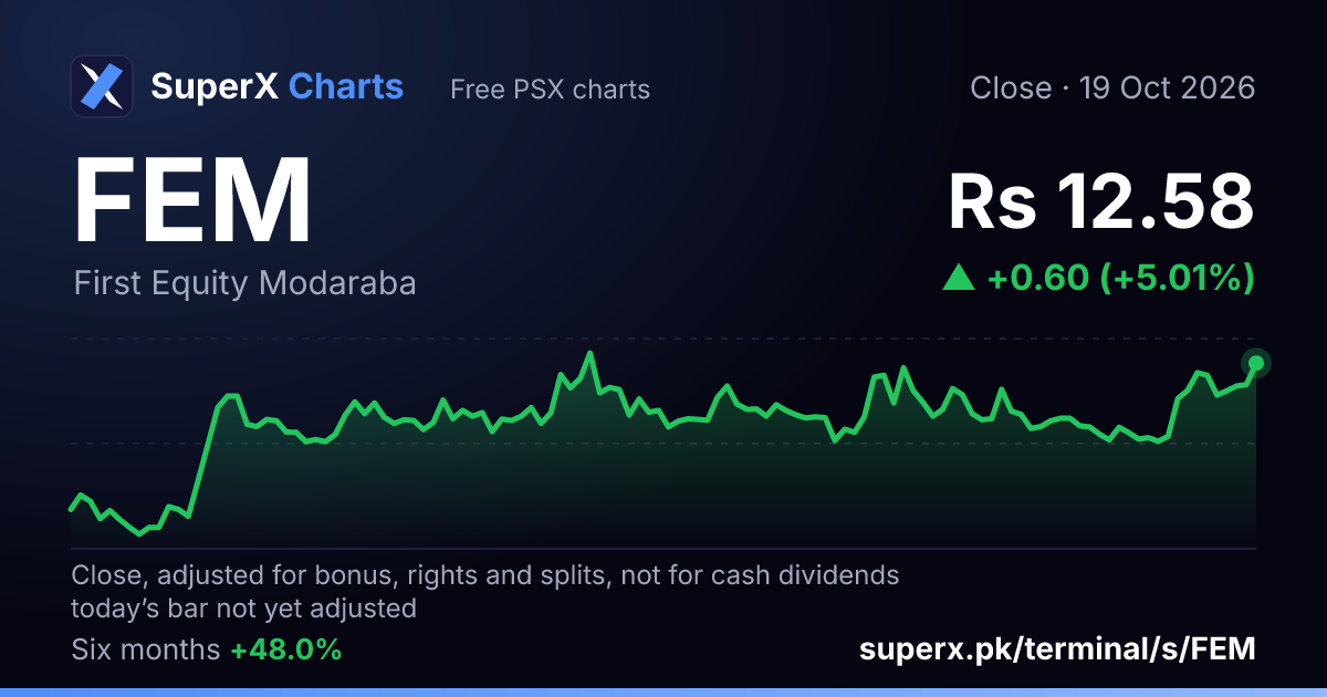 FEM: six-month price line
